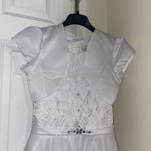 First communion dress comes with everything!!